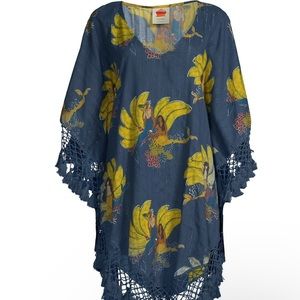 Farmrio NWOT Mermaid Bananas Print Coverup OS